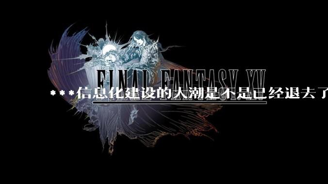 ***信息化建设的大潮是不是已经退去了？